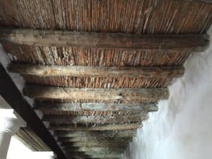 The ceiling of the synagogue at Nazareth Village.