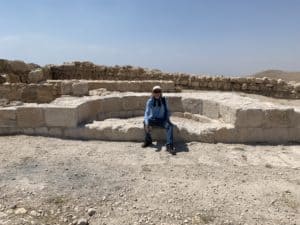 Randy at Herod's throne at Machaerus