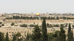 The Temple Mount from modern day Dominus Flexit